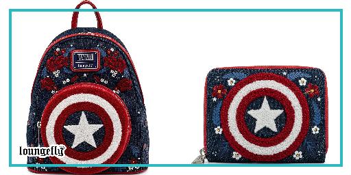 Captain America 80th Anniversary Floral Shield series from Loungefly