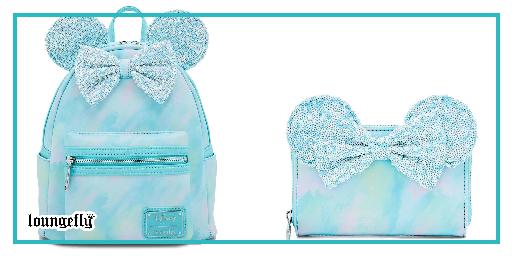 Minnie Mouse Blue Bow Sequin series from Loungefly