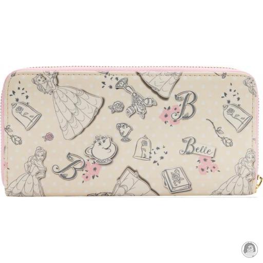 Beauty and the Beast (Disney) Belle Creme Zip Around Wallet Loungefly (Beauty and the Beast (Disney))