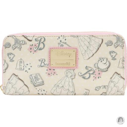 Beauty and the Beast (Disney) Belle Creme Zip Around Wallet Loungefly (Beauty and the Beast (Disney))