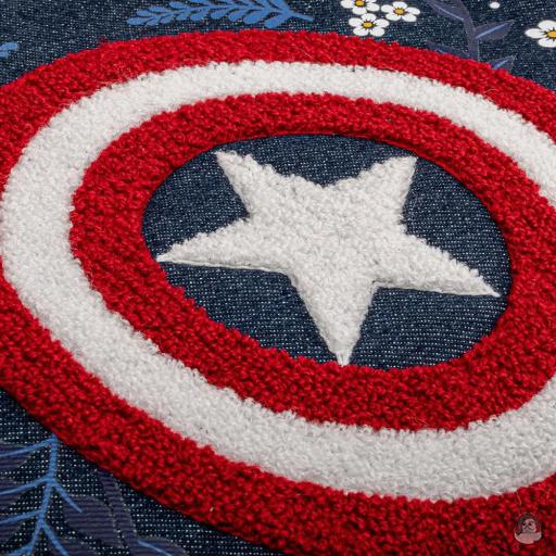 Captain America (Marvel) Captain America 80th Anniversary Floral Shield Handbag Loungefly (Captain America (Marvel))