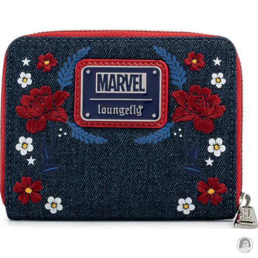 Captain America (Marvel) Captain America 80th Anniversary Floral Shield Zip Around Wallet Loungefly (Captain America (Marvel))