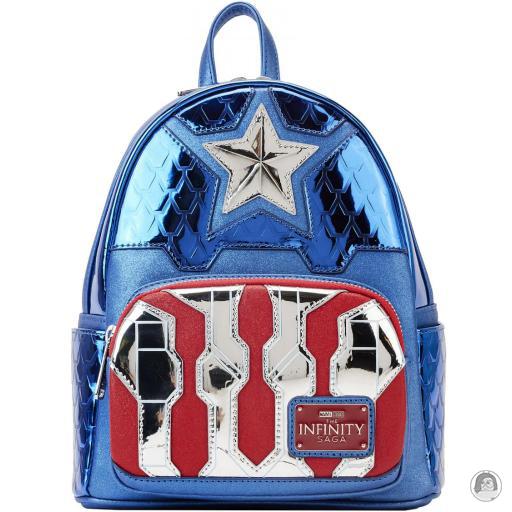 Loungefly Captain America (Marvel) Captain America (Marvel) Metallic Mini Backpack