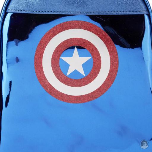 Captain America (Marvel) Metallic Mini Backpack Loungefly (Captain America (Marvel))