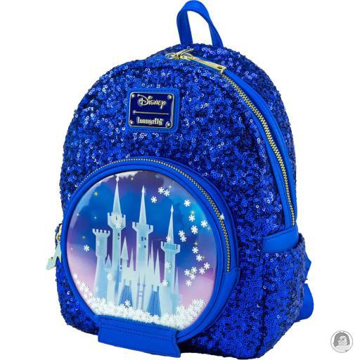 Loungefly Cinderella (Disney) Cinderella (Disney) Cinderella Castle Sequin Snow Globe Mini Backpack