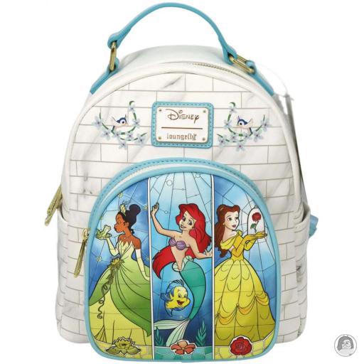 Loungefly Stained Glass Disney Princess (Disney) Disney Princess Tiana, Ariel & Belle Stained Glass Mini Backpack