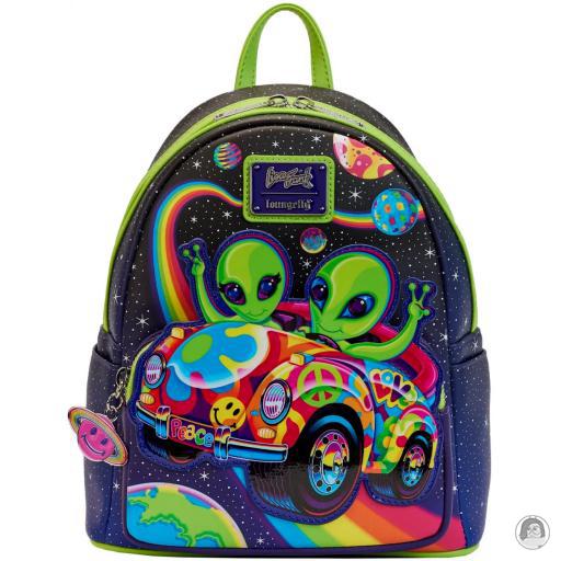 Loungefly Glow in the dark Lisa Frank Cosmic Alien Ride Glow Mini Backpack