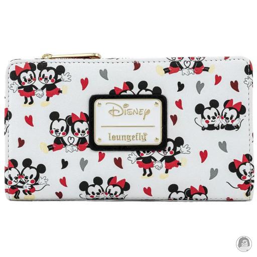 Loungefly Mickey Mouse (Disney) Mickey Mouse (Disney) Mickey and Minnie Mouse Hearts Flap Wallet