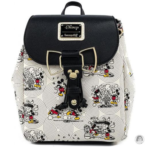 Loungefly Mickey Mouse (Disney) Mickey Mouse (Disney) Mickey and Minnie Mouse Poses with Minnie Hardware Bow Mini Backpack
