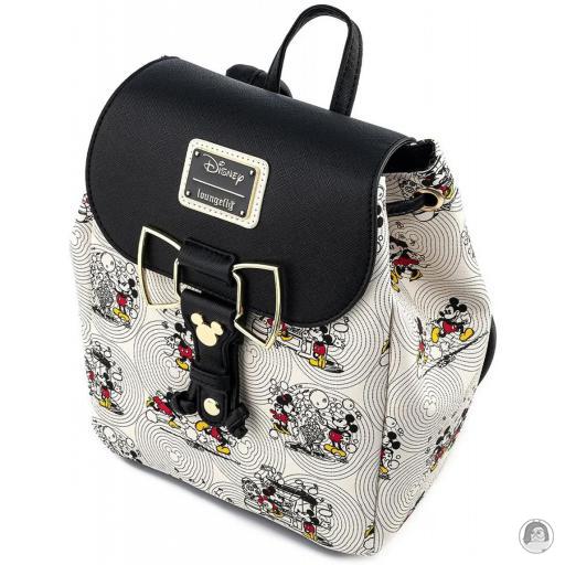 Mickey Mouse (Disney) Mickey and Minnie Mouse Poses with Minnie Hardware Bow Mini Backpack Loungefly (Mickey Mouse (Disney))