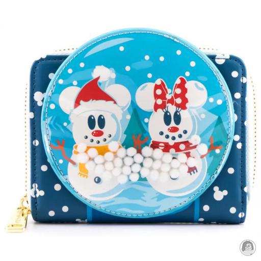 Loungefly Mickey Mouse (Disney) Mickey Mouse (Disney) Mickey and Minnie Mouse Snow Globe Zip Around Wallet
