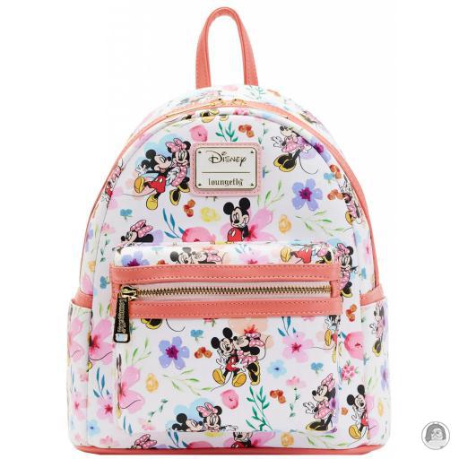 Loungefly Mickey Mouse (Disney) Mickey Mouse (Disney) Mickey & Minnie Mouse Floral Mini Backpack
