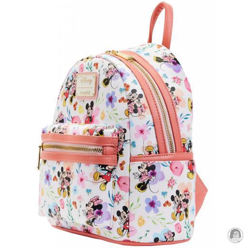 Mickey Mouse (Disney) Mickey & Minnie Mouse Floral Mini Backpack Loungefly (Mickey Mouse (Disney))
