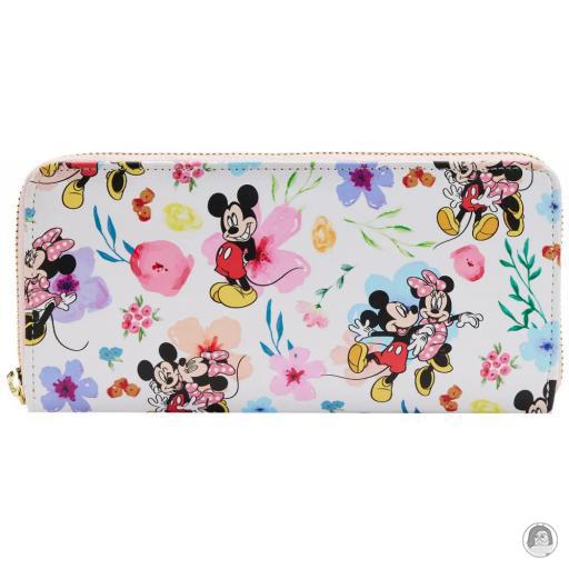 Mickey Mouse (Disney) Mickey & Minnie Mouse Floral Zip Around Wallet Loungefly (Mickey Mouse (Disney))