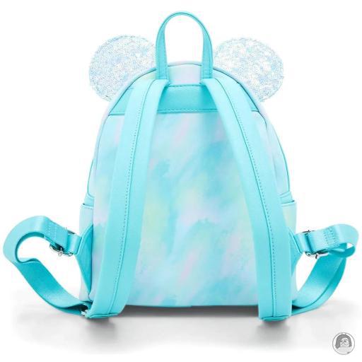 Mickey Mouse (Disney) Minnie Mouse Blue Bow Sequin Mini Backpack Loungefly (Mickey Mouse (Disney))