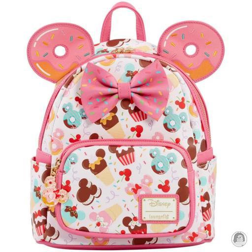 Loungefly Mickey Mouse (Disney) Mickey Mouse (Disney) Minnie Mouse Cupcake and Donuts All Over Print Mini Backpack