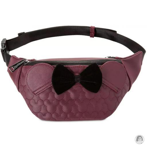 Loungefly Mickey Mouse (Disney) Mickey Mouse (Disney) Minnie Mouse Maroon Quilted Fanny Pack