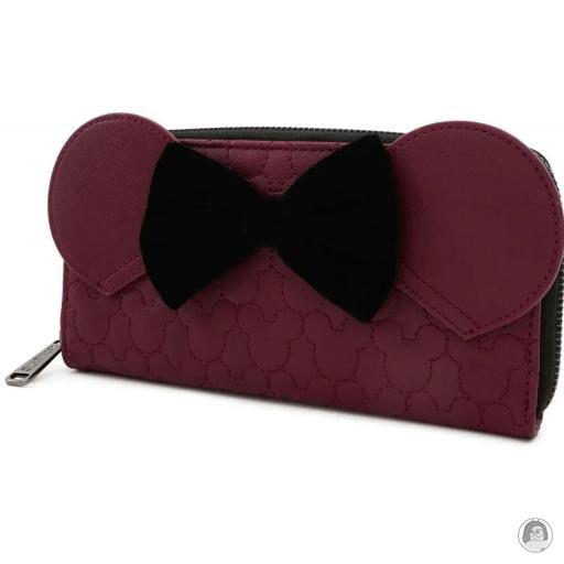 Mickey Mouse (Disney) Minnie Mouse Maroon Quilted Zip Around Wallet Loungefly (Mickey Mouse (Disney))