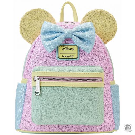 Loungefly Mickey Mouse (Disney) Mickey Mouse (Disney) Minnie Mouse Pastel Sequin Mini Backpack