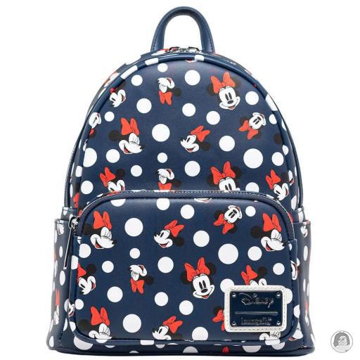 Loungefly 707 Street Mickey Mouse (Disney) Minnie Mouse Polka Dot (Blue) Mini Backpack