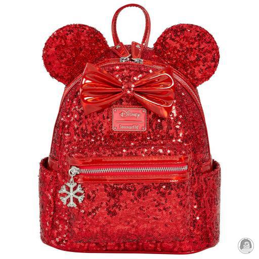 Loungefly Mickey Mouse (Disney) Mickey Mouse (Disney) Minnie Mouse Red Sequin Mini Backpack