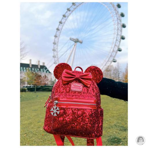 Mickey Mouse (Disney) Minnie Mouse Red Sequin Mini Backpack Loungefly (Mickey Mouse (Disney))