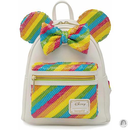 Loungefly Mickey Mouse (Disney) Mickey Mouse (Disney) Minnie Mouse Sequin Rainbow Mini Backpack