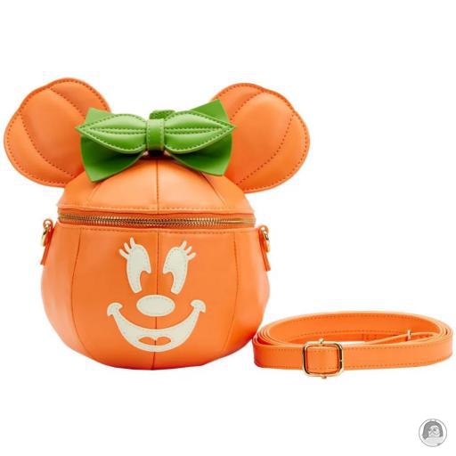 Loungefly Mickey Mouse (Disney) Mickey Mouse (Disney) Minnie Pumpkin Glow Crossbody Bag