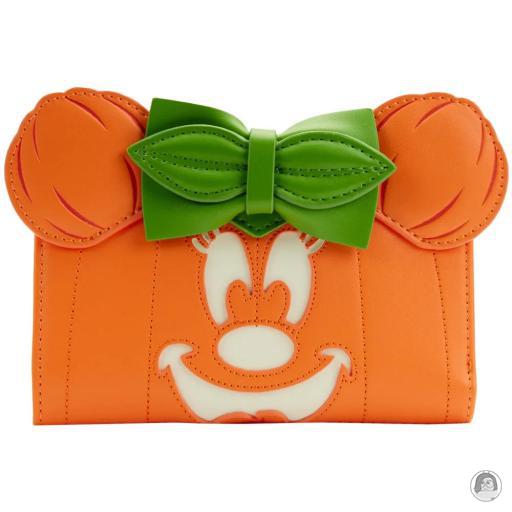 Loungefly Glow in the dark Mickey Mouse (Disney) Minnie Pumpkin Glow Flap Wallet