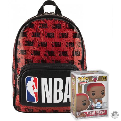 Loungefly Mini backpacks NBA (National Basketball Association) NBA Stadium with Pop! Dennis Rodman (Bundle) Mini Backpack