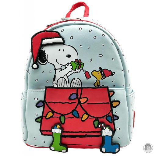 Loungefly Peanuts Gift Giving Snoopy & Woodstock Glow Mini Backpack