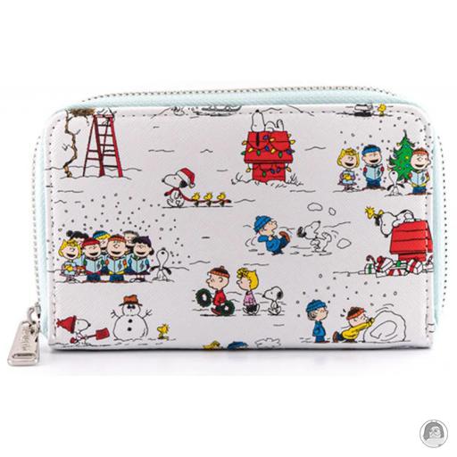 Peanuts Happy Holidays All Over Print Zip Around Wallet Loungefly (Peanuts)