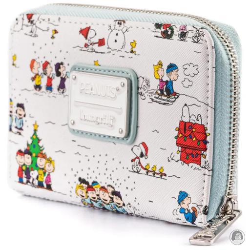 Peanuts Happy Holidays All Over Print Zip Around Wallet Loungefly (Peanuts)