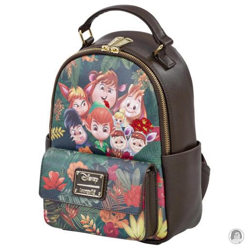 Peter Pan (Disney) Peter Pan and Lost Boys Chibi Jungle Mini Backpack Loungefly (Peter Pan (Disney))