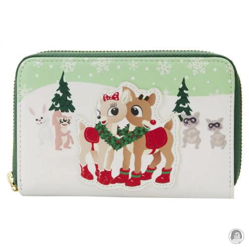 Loungefly Rudolph the Red-Nosed Reindeer Rudolph the Red-Nosed Reindeer Holiday Group Zip Around Wallet