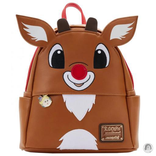 Loungefly Glow in the dark Rudolph the Red-Nosed Reindeer Santa Hug Mini Backpack