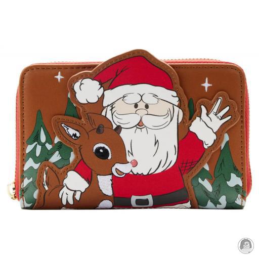Loungefly Rudolph the Red-Nosed Reindeer Rudolph the Red-Nosed Reindeer Santa Hug Zip Around Wallet