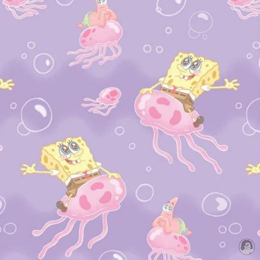 SpongeBob SquarePants Pastel Jellyfishing Zip Around Wallet Loungefly (SpongeBob SquarePants)
