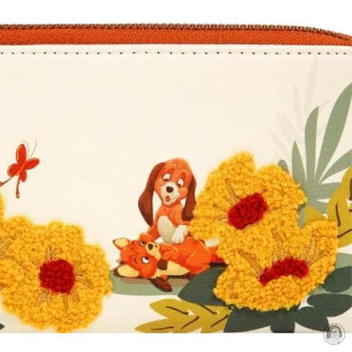 The Fox and the Hound (Disney) Fox and the Hound Floral Zip Around Wallet Loungefly (The Fox and the Hound (Disney))