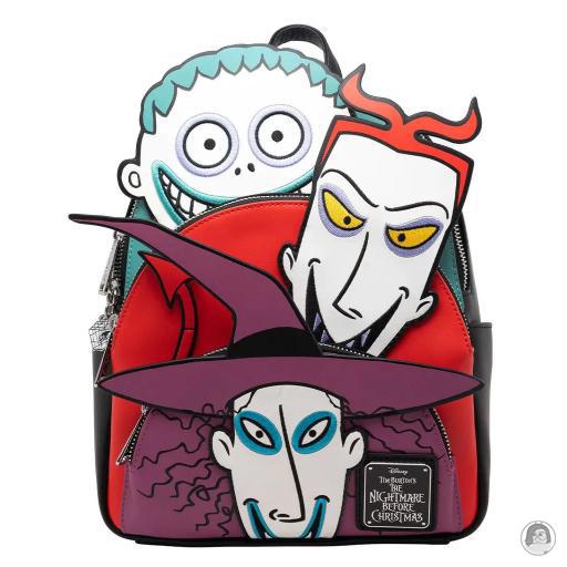 Loungefly The Nightmare before Christmas (Disney) Lock, Shock and Barrel Triple Pocket Glow Mini Backpack