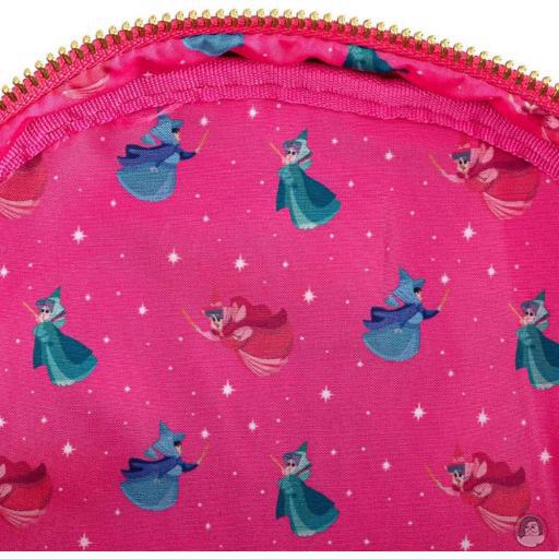 The Sleeping Beauty (Disney) Fairy Godmothers Floral Mini Backpack Loungefly (The Sleeping Beauty (Disney))