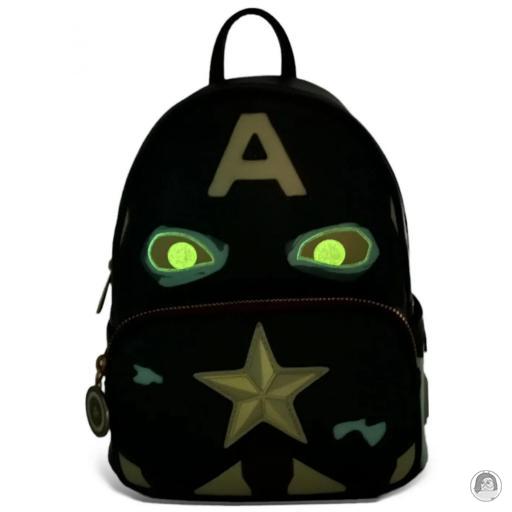 What If...? (Marvel) Zombie Captain America Cosplay Glow Mini Backpack Loungefly (What If...? (Marvel))