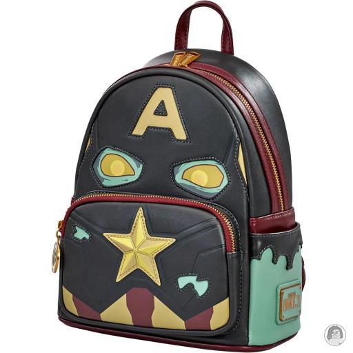 What If...? (Marvel) Zombie Captain America Cosplay Glow Mini Backpack Loungefly (What If...? (Marvel))